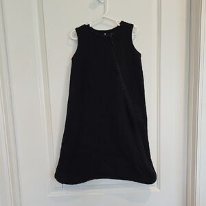 HonestBaby Organic Cotton Matelasse Wearable Blanket, Black, Medium